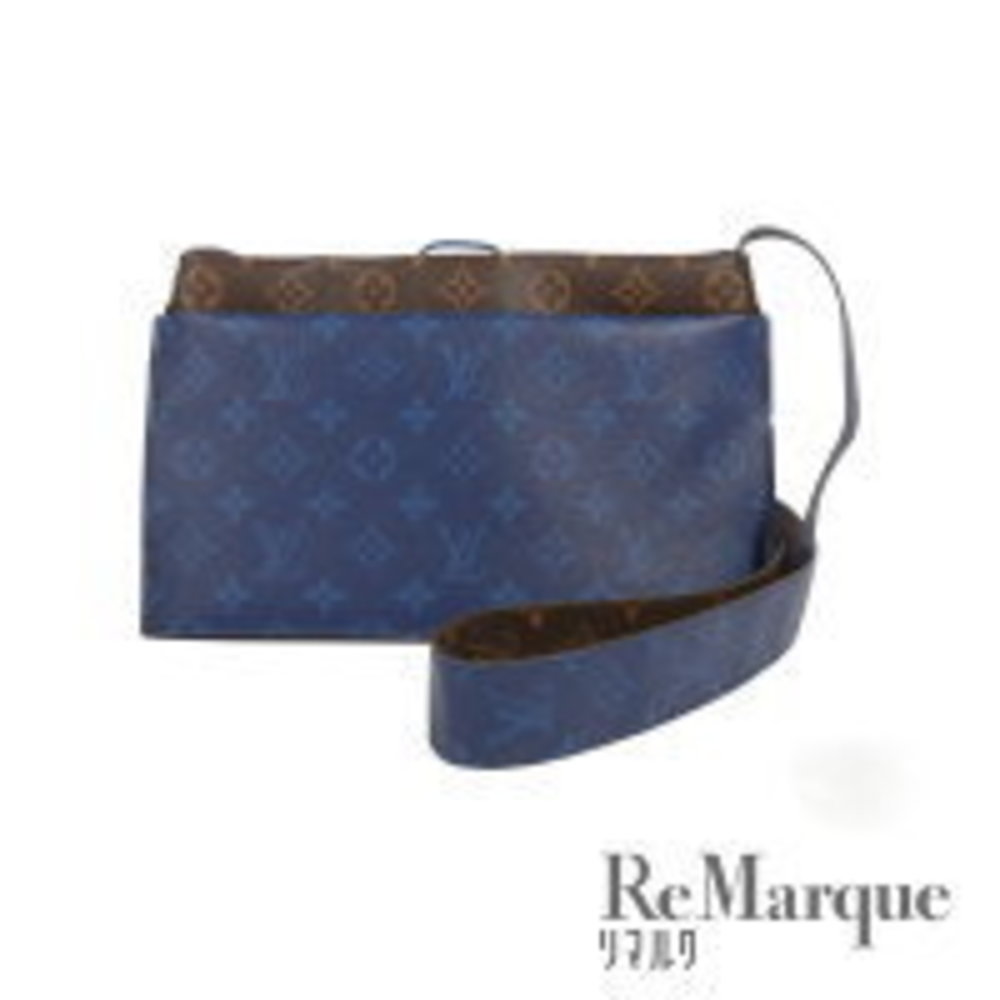 Louis Vuitton Monogram Split Brown Blue Canvas Sa… - image 1